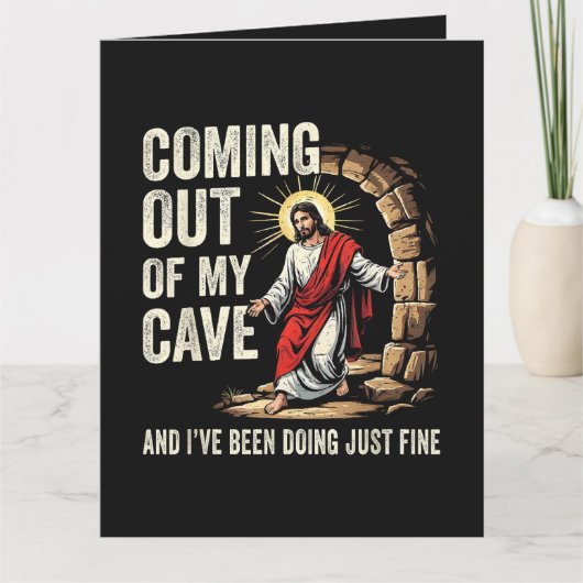 Carte Jésus sortant de ma grotte (Devant)
