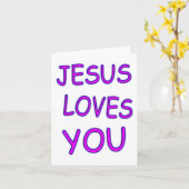 Carte Jésus t'aime (Fleur jaune)