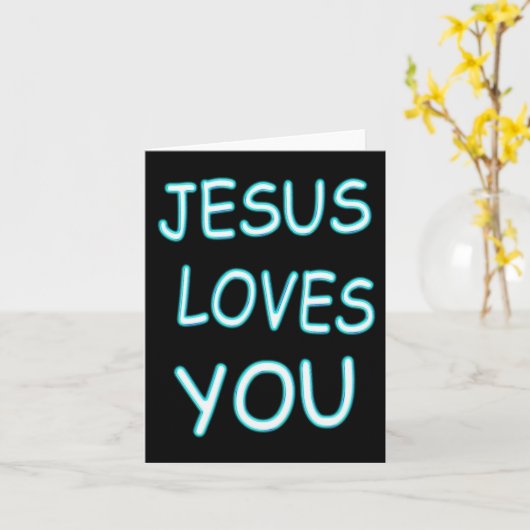 Carte Jésus t'aime (Fleur jaune)