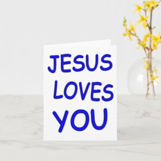 Carte Jésus t'aime (Fleur jaune)