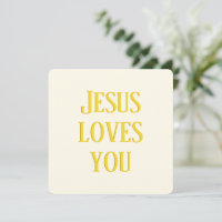 Jésus t'aime | blanc cassé et or