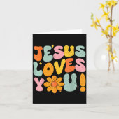 Carte Jésus t'aime fille adolescente chrétienne Dieu sœu (Fleur jaune)