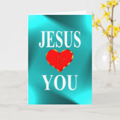 Carte Jésus t'aime Salut éternel (Fleur jaune)