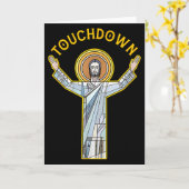 Carte Jesus Touchdown Amusant Citation de foi chrétienne (Fleur jaune)