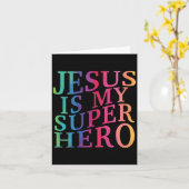 Carte Jésus Tout-Petit Est Mon Super-Héros Fils Chrétien (Fleur jaune)