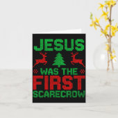 Carte Jesus Was The First-ecrow Reindeer Ugly Sweater Xm (Fleur jaune)