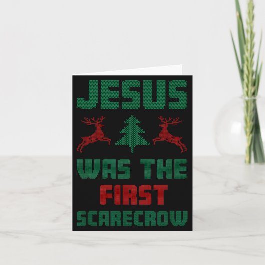 Carte Jesus Was The First Ecrow Ugly Sweater Style (Devant)