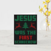 Carte Jesus Was The First Ecrow Ugly Sweater Style (Fleur jaune)
