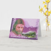 Carte Jésus watches you both day and night. (Fleur jaune)