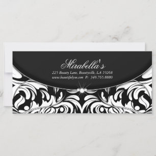 Carte Jet Black Holiday Certificat cadeau Classy Damask