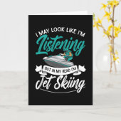 Carte Jet Ski J'ai l'air d'écouter Jet Ski (Fleur jaune)