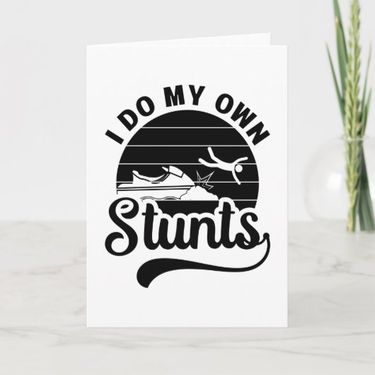 Carte Jet Ski Je Fais Mes Propres Stunts Jet Ski Retro J (Devant)