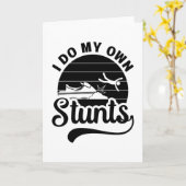 Carte Jet Ski Je Fais Mes Propres Stunts Jet Ski Retro J (Fleur jaune)