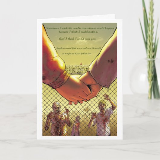 Carte J'étais amoureux à l'apocalypse de zombi (Devant)