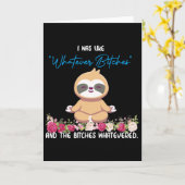 Carte J'étais Comme Tee Sloth Yoga Méditation Machine à (Fleur jaune)