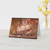 Carte J'étais crapaud, tu es malade ! Bon rétablissement (Fleur jaune)