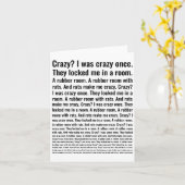 Carte J'Étais Fou Une Fois. Mème de tendance drôle (Fleur jaune)