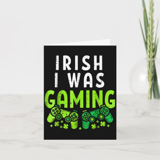 Carte J'étais irlandais en train de jouer St Patricks Da (Devant)
