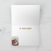 Carte J'Étais Un Jerk Excuses (Intérieur)