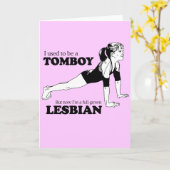 CARTE J'ÉTAIS UN TOMBOY (Fleur jaune)