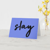 Carte Jeter | Urbain Bleu Moderne tendance minimaliste é (Fleur jaune)