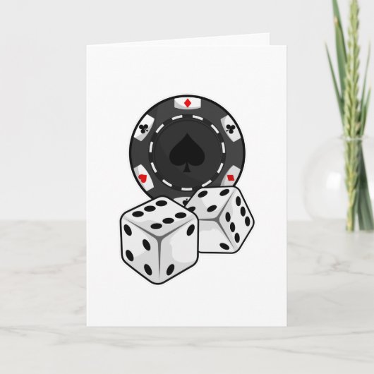 Carte Jetons et dés pour Poker (Devant)