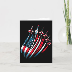 Carte Jets de combat Drapeau USA Patriotique Garçons 4 j