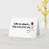 Carte Jeu avec votre chien (Fleur jaune)