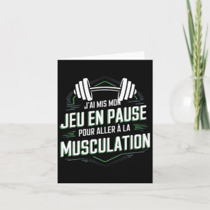 Carte Jeu Bodybuilding Jeux Vidéo Geek Gamer Don Fo