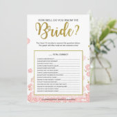 Carte Jeu : Connaissez-vous bien la mariée | Rose Or (Debout devant)