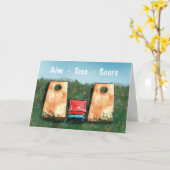 Carte Jeu Cornhole Anniversaire Objectif Jeu Jeu Jeu Jou (Fleur jaune)