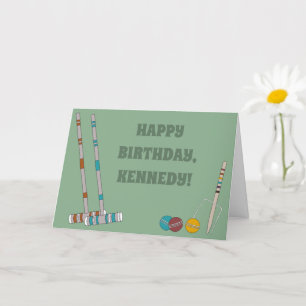 Carte Jeu Croquet Jeu Personnalisé Anniversaire