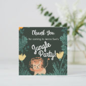 Carte Jeu d'anniversaire de la jolie Jungle Lion Art Saf (Debout devant)