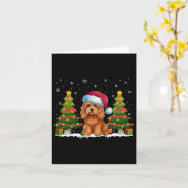 Carte Jeu d'arbre de Noël Apooë Chien Santa Chapa Swea d (Fleur jaune)