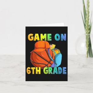 Carte Jeu De 6E Année Premier Jour De L'École Bysketbyll