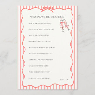 Carte Jeu de Baby Shower