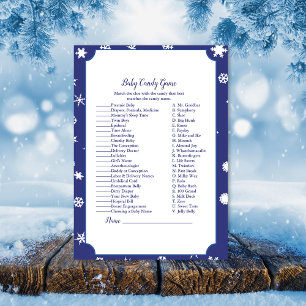 Carte Jeu de Baby shower de bonbons à l'ours polaire