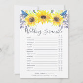 Carte Jeu de Baby Shower Double Face Flowerfields (Dos)