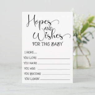 Carte Jeu de baby shower, Espoirs pour bébé, baby shower
