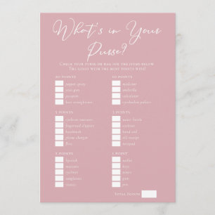 Carte Jeu de Baby Shower Mariage Rose Qu'y a-t-il dans v