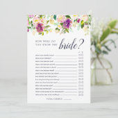 Carte Jeu de Baby Shower Recto-Verso Vibrant Bloom (Debout devant)