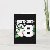 Carte Jeu de baseball 8 ans Thème 8 anniversaire Garçon (Devant)