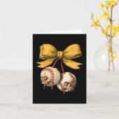 Carte Jeu de baseball Coquette Bow Jour Halloween Femmes (Fleur jaune)