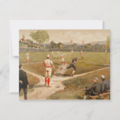 Carte Jeu de baseball vintage des années 1800 (Devant)