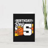 Carte Jeu de basket-ball 5 ans Thème 5ème anniversaire G (Devant)