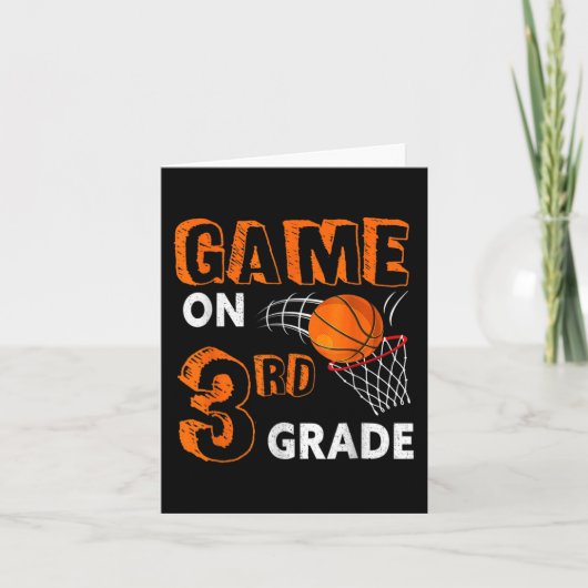 Carte Jeu De Basket De 3E Année Retour À L'École Fun Gi (Devant)