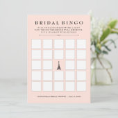 Carte Jeu de bingo de mariage Paris Élégance pour enterr (Debout devant)
