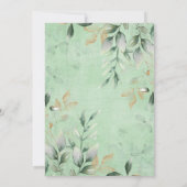 Carte Jeu de bingo nuptiale | Fall Greenery Gold Citroui (Dos)