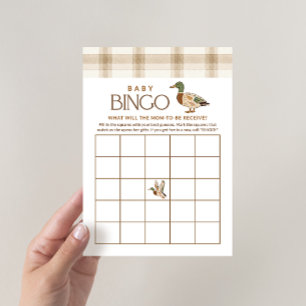 Carte Jeu de bingo pour baby shower sur le thème du cana