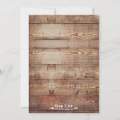 Carte Jeu de bingo rustique pour la douche de la mariée (Dos)